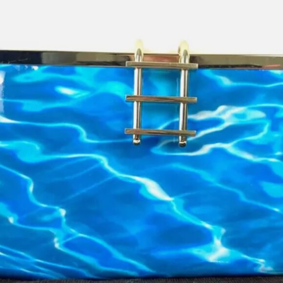 LIMITED EDITION Kate Spade Pool Party Clutch with Ladder Accented Clutch - Picture 4 of 6